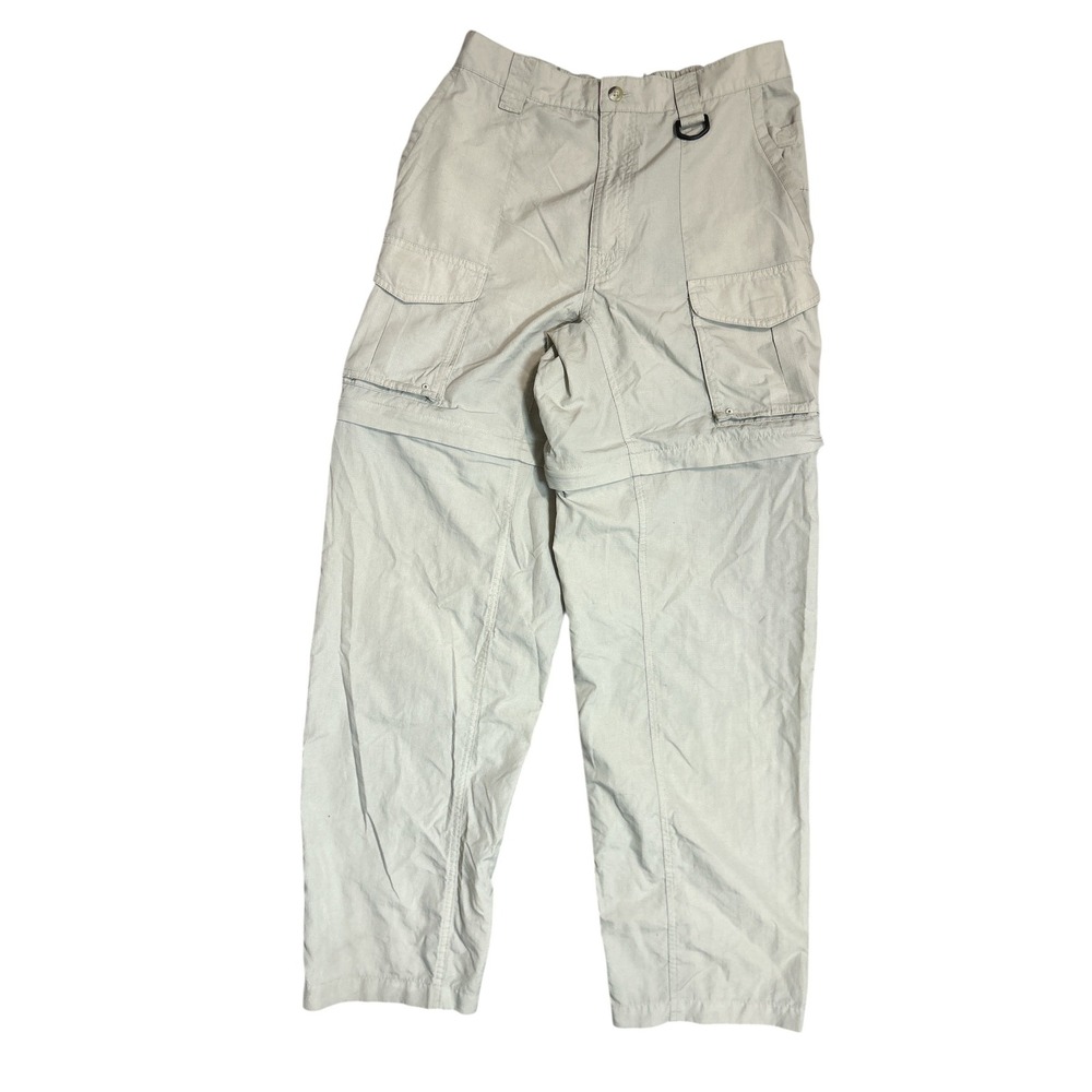 Columbia‎ PFG Convertible Cargo Pants Zip Off Shorts Khaki Mens Size S 32L
